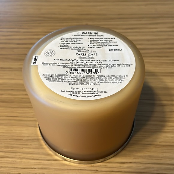 Bath & Body Works 3 Wick Candle. Paris Cafe. - Picture 3 of 3